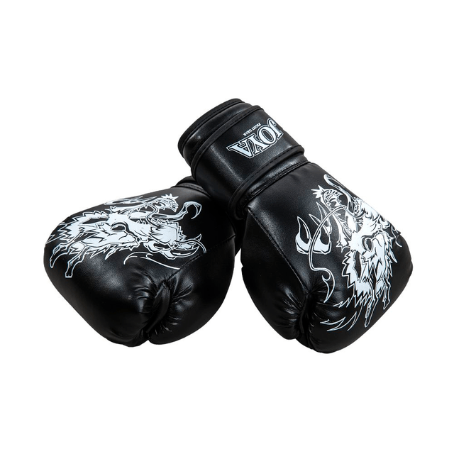 Joya Kickbokshandschoen - Witte Draak - PU (DR35-WH)