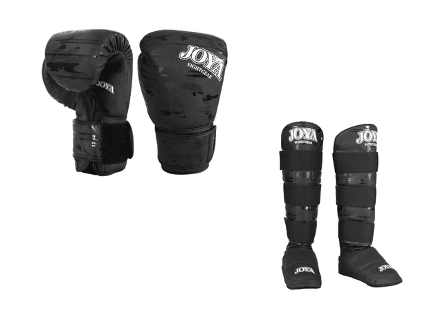 Joya Kinder Camo V2 Kickboks Set Zwart